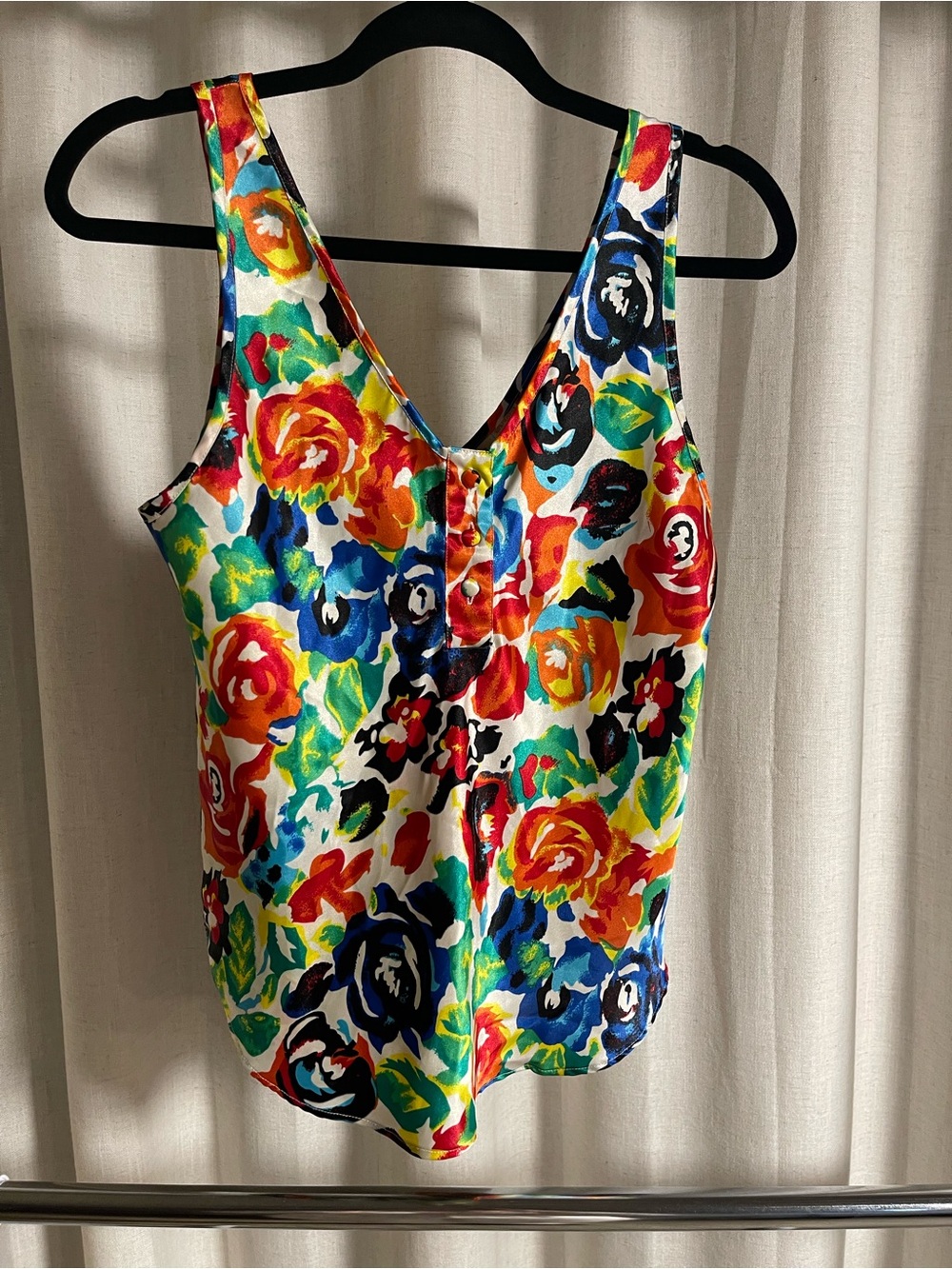 Victorias Secret Floral V-Neck Tank Top - Multicolor